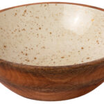 ΜΠΩΛ ΞΥΛΙΝΟ Ø 25Χ8CM ΛΕΥΚΟ GOLD SPOTS