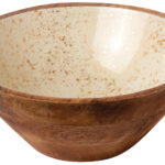 ΜΠΩΛ ΞΥΛΙΝΟ Ø 30Χ12CM ΛΕΥΚΟ GOLD SPOTS