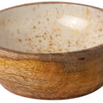 ΜΠΩΛ ΞΥΛΙΝΟ Ø 10Χ4CM ΛΕΥΚΟ GOLD SPOTS