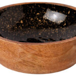 ΜΠΩΛ ΞΥΛΙΝΟ Ø 10Χ4CM ΜΑΥΡΟ GOLD SPOTS