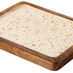 ΞΥΛΙΝΗ ΠΙΑΤΕΛΑ 20Χ6CM ΛΕΥΚΗ GOLD SPOTS