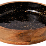 ΜΠΩΛ ΞΥΛΙΝΟ Ø 25Χ6CM ΜΑΥΡΟ GOLD SPOTS