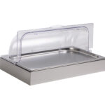 ΨΥΧΟΜΕΝΗ ΒΙΤΡΙΝΑ GN 1/1  ME INOX ΒΑΣΗ ΚΑΙ ΠΑΓΟΚΥΣΤΕΣ