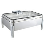 ΜΠΑΙΝ ΜΑΡΙ ΣΤΟΙΒΑΖΟΜΕΝΟ INOX GN 1/1 ΜΕ ΥΔΡΑΥΛΙΚΟ ΚΑΠΑΚΙ ΚΑΙ ΓΥΑΛΙΝΟ ΠΑΡΑΘΥΡΟ