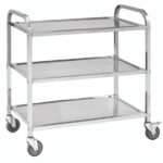 ΤΡΟΛΛΕΪ INOX 3 ΡΑΦΙΑ 95x50x95 CM