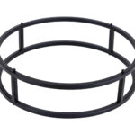 ΒΑΣΗ ΣΤΡΟΓΓΥΛΗ BLACK Ø32Χ8 CM IRON ΜΑΥΡΗ