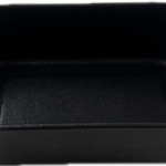 ΣΑΓΑΝΙ ΣΕΡΒΙΡΙΣΜΑΤΟΣ ΟΡΘΟΓΩΝΙΟ ΜΕ ΧΕΡΟΥΛΙΑ ΙΝΟΧ 15x9x5 CM ΜΑΥΡΟ ΜΑΤ