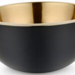 ΜΠΩΛ INOX ΔΙΠΛΟΤΟΙΧΟ ΜΑΥΡΟ ΧΡΥΣΟ 14Χ7 CM