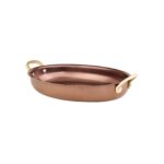 ΠΙΑΤΕΛΑ ΟΒΑΛ INOX COPPER MAT 21x16x3.5 CM CM ΜΕ ΜΠΡΟΥΤΖΙΝΑ ΧΕΡΟΥΛΙΑ