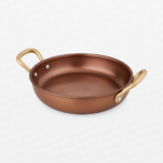 ΣΑΓΑΝΑΚΙ ΣΤΡΟΓΓΥΛΟ INOX COPPER MAT 16 x 4 CM ΜΕ ΜΠΡΟΥΤΖΙΝΑ ΧΕΡΟΥΛΙΑ