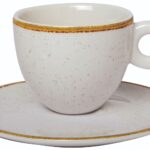 ΦΛΥΤΖΑΝΙ ΚΑΠΟΥΤΣΙΝΟ ΣΕΤ IVORY 200 ML ΜΕ ΠΙΑΤΑΚΙ 14 CM