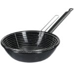 ΤΗΓΑΝΙ ΦΡΙΤΕΖΑ ΜΕ ΚΑΛΑΘΙ ΣΥΡΜΑΤΙΝΟ ΜΑΥΡΟ INOX ΕΜΑΓΙΕ Ø28x7 ILSA ΙΤΑΛΙΑΣ