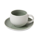 Φλυτζάνι Καπουτσίνο Σετ Misty Jade 190 ml Με Πιατάκι