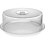 ΣΕΤ ΚΑΠΑΚΙ PC ΣΤΡΟΓΓΥΛΟ 34x13CM ΔΙΑΦΑΝΕΣ ΜΕ ΒΑΣΗ